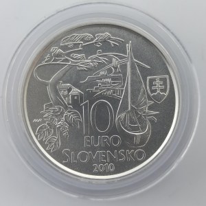 10 euro 2010 Martin Kukučín - 150. výročie narodenia, kapsle, Ag,