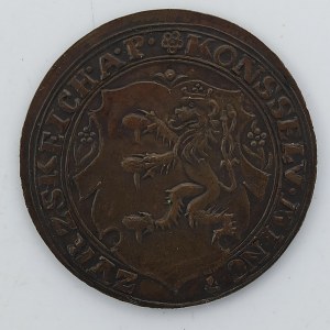 ČNS Brno 153. aukce, AE žeton dle početního groše z Kutné Hory, 2,87g /J. Jelínek/ RS-27d, Fou1.A2/59d, Cu,