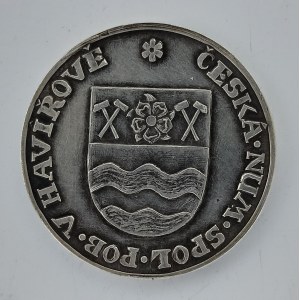 ČNS Havířov AR med. 1972-2012, 40 let pobočky, Ag punc 999, 15.5g, 31mm, Fou1.A9/4a, Ag,