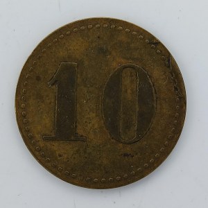 B.B., 10, žlutý kov, 22mm, hrana,