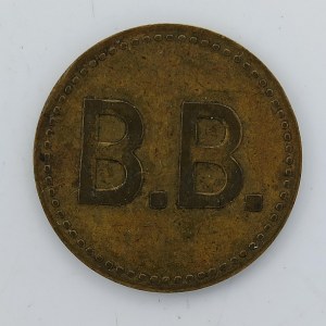 B.B., 10, žlutý kov, 22mm, hrana,