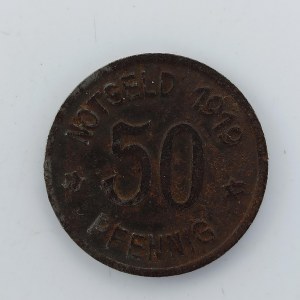 Město Ratiboř 1919, 50 pfennig, 24mm, oxid., Fe,