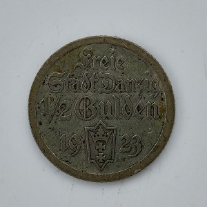 1/2 Gulden 1923, patina, 2.41g, Ag,