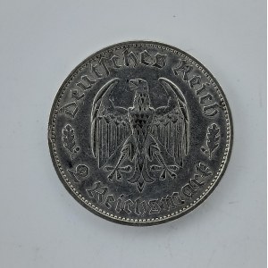 2 Reichsmark 1934 F, Schiller, KM.84, Ag,