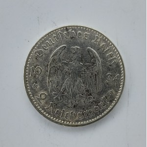 2 Reichsmark 1934 J kostel s datem, Ag,