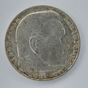 2 Reichsmark 1939 J, Ag,