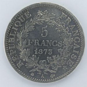 5 Frank 1873, KM.820.1, Ag,