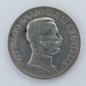 1 Lira 1917, Vittorio Emanuele III., KM.57, Ag,