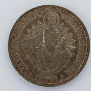 2 Pengö 1929, patina. KM.311, Ag,