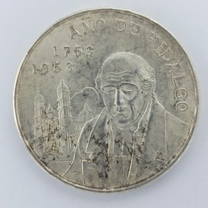 5 Pesos 1953, KM.468, Ag,
