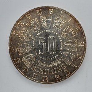 50 Schilling 1963, 600 let Tirol, KM#2894, Ag,
