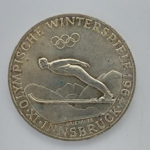 50 Schilling 1964, zimní ol. hry Innsbruck, nep. hr., dr. rys, KM#2896 , Ag,
