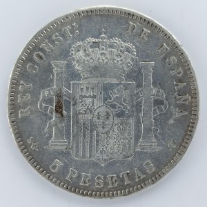 5 Pesetas 1897, Ag,