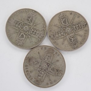 1 Florin 1921, 1922, 1923, Ag, 3 ks