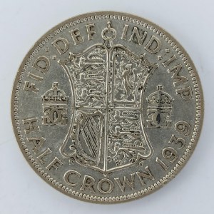 1/2 Crown 1939, Ag,