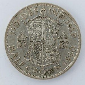 1/2 Crown 1940, Ag,