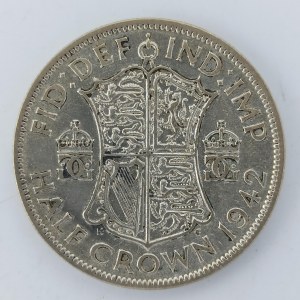 1/2 Crown 1942, Ag,