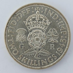 2 Shillings 1945, Ag,