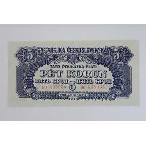 5 K 1944, sér. B0, perf., specimen,