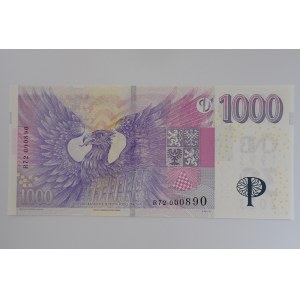 1000 Kč 2008, R72, s přítiskem 2023,,