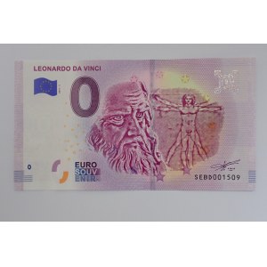 0 € 2019 Leonardo da Vinci, skvrna,