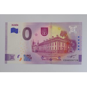 0 € 2021 Kunín, přítisk ANNIVERSARY 2020,