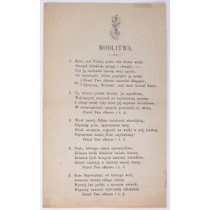 Boże coś Polskę, Choral, An Gott. Flugblattdruck. Lwów, b. d. wyd. [1848?]. Gedruckt und herausgegeben von der I. Unionsdruckerei in Lemberg.