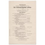 Polish Artistic and Literary Circle in Paris. Invitation and program of the concert. Paris 1898
