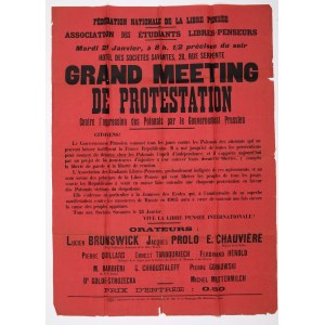 [PRZEŚLADOWANIA POLAKÓW W PRUSACH] Grand Meeting de Protestation, 1903