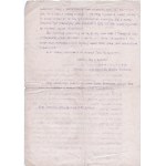 Brief an Marschall Jozef Pilsudski, Staatsoberhaupt - mit der Bitte um die Schirmherrschaft für die Organisation der Arbeit. 30. Mai 1933.