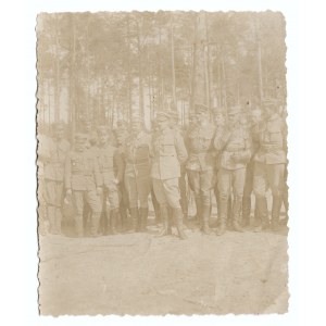 [PIŁSUDSKI Jozef with the staff of the 5th Legion Regiment, Volhynia 1916].
