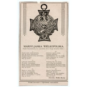 [Postcard] Marsylianka Wielkopolska. Song of the insurgents to commemorate the day of December 27, 1918. [Greater Poland Uprising]