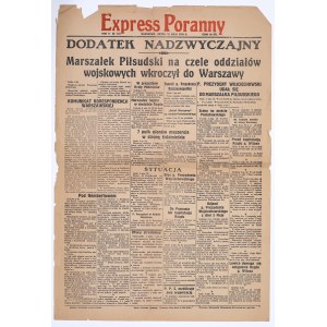 Morning Express. Year V, No. 131. 12 May 1926 Warsaw. Extraordinary Supplement.