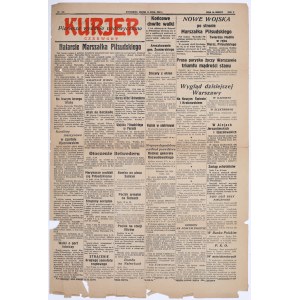 Kurjer Czerwony. 14. Mai 1926 Warschau. Erste außerordentliche Ausgabe.