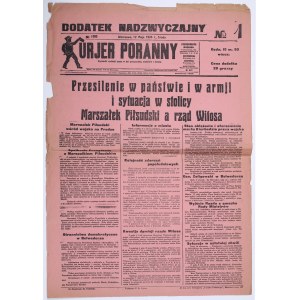 Kurjer Poranny. 12 maja 1926. Nr 130. Warszawa. Dodatek Nadzwyczajny No 1.