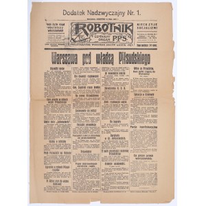 Worker. Central Organ of the P.P.S. May 13, 1926 Warsaw. Extraordinary Supplement No. 1.