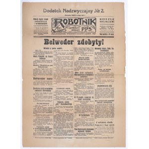 Pracovník. Ústredný orgán P.P.S. 14. mája 1926 Varšava. Mimoriadna príloha č. 2.
