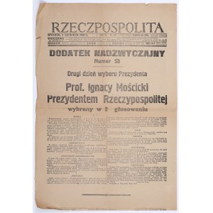 Rzeczpospolita. Mimořádný dodatek. Číslo 2. 1. června 1926 Ročník VII č. 147.