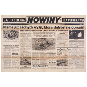 Novinky. Nástenné noviny pre poľský vidiek. Jún 1941/I. Číslo 22.