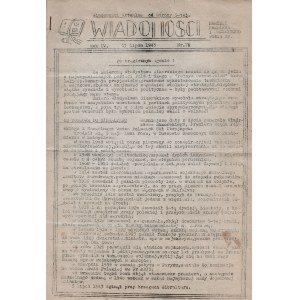 Nachrichten. Jahr IV. Nr. 74. 13. Juli 1943 [Tod von General W. Sikorski].