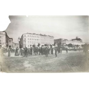 [Lviv - Hetman Embankment. Skarbek theater, Jesuit church. Photograph. Turn of XIX/XX century]
