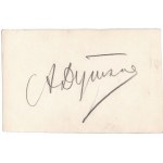 DYMSZA Adolf (1900-1975) - Autogramová pohľadnica