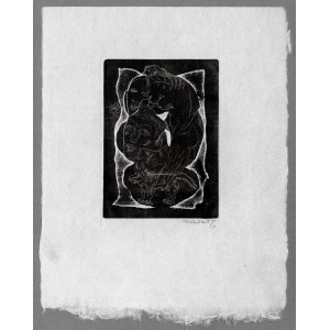 DAWSKI Stanislaw (1905-1990) - Composition. Linocut, Japanese tissue paper.