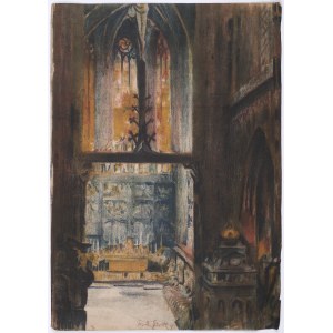 GROTT Theodore (1884-1972) - Interior of St. Mary's Church. 1911