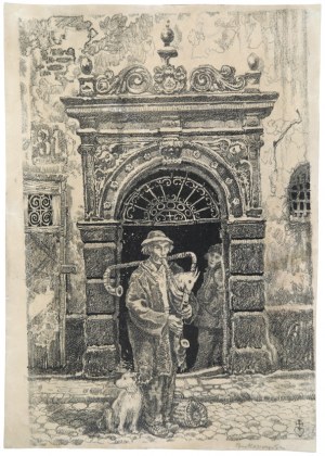 KOPCZYŃSKI Bronisław (1882-1964) - Dawna Warszawa. Kobziarz
