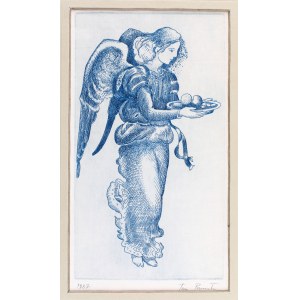 PAMULA Jan (1944-2022) - Angel bearing gifts. Etching