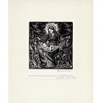 WISZNIEWSKI Kazimierz - 5 religious graphics. Węgrów Podlaski, 1939. Printed by hand from original woodblocks in 35 copies.