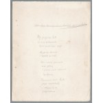 IWASZKIEWICZ Jaroslaw - 3 manuscript cards of the poem Fawning Horses with autograph. Stawisko 1968