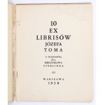 TOM Jozef - 10 Exlibris von Jozef Tom Mit einem Vorwort von Dr. Mieczyslaw Sterling. [Teil] III. Warschau 1938 [Widmung von Józef Tom an Maria Grońska].