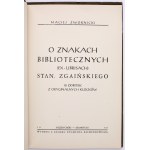ZWORNICKI Maciej - On library marks (ex-librises) by Stan. Zgainski. 10 prints from original blocks. Szamotuły 1946.